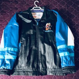 Vintage MLB Looney Tunes Leather Jacket